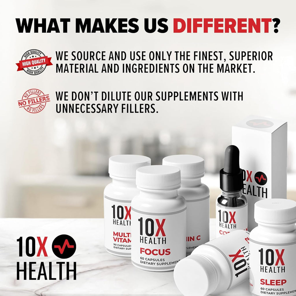 10X Health Berberine Supplement 500mg - Contains Dihydroberberine Supplement for Better Absorption - Supports Cardiovascular & Gut Health - FENGGESTORE20