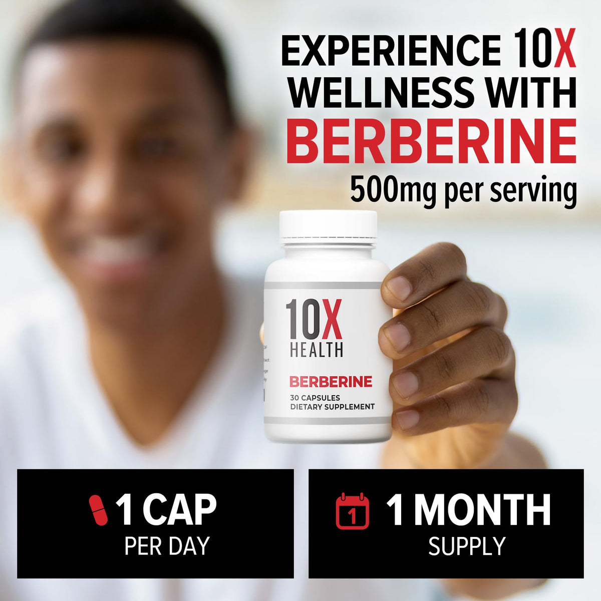 10X Health Berberine Supplement 500mg - Contains Dihydroberberine Supplement for Better Absorption - Supports Cardiovascular & Gut Health - FENGGESTORE20