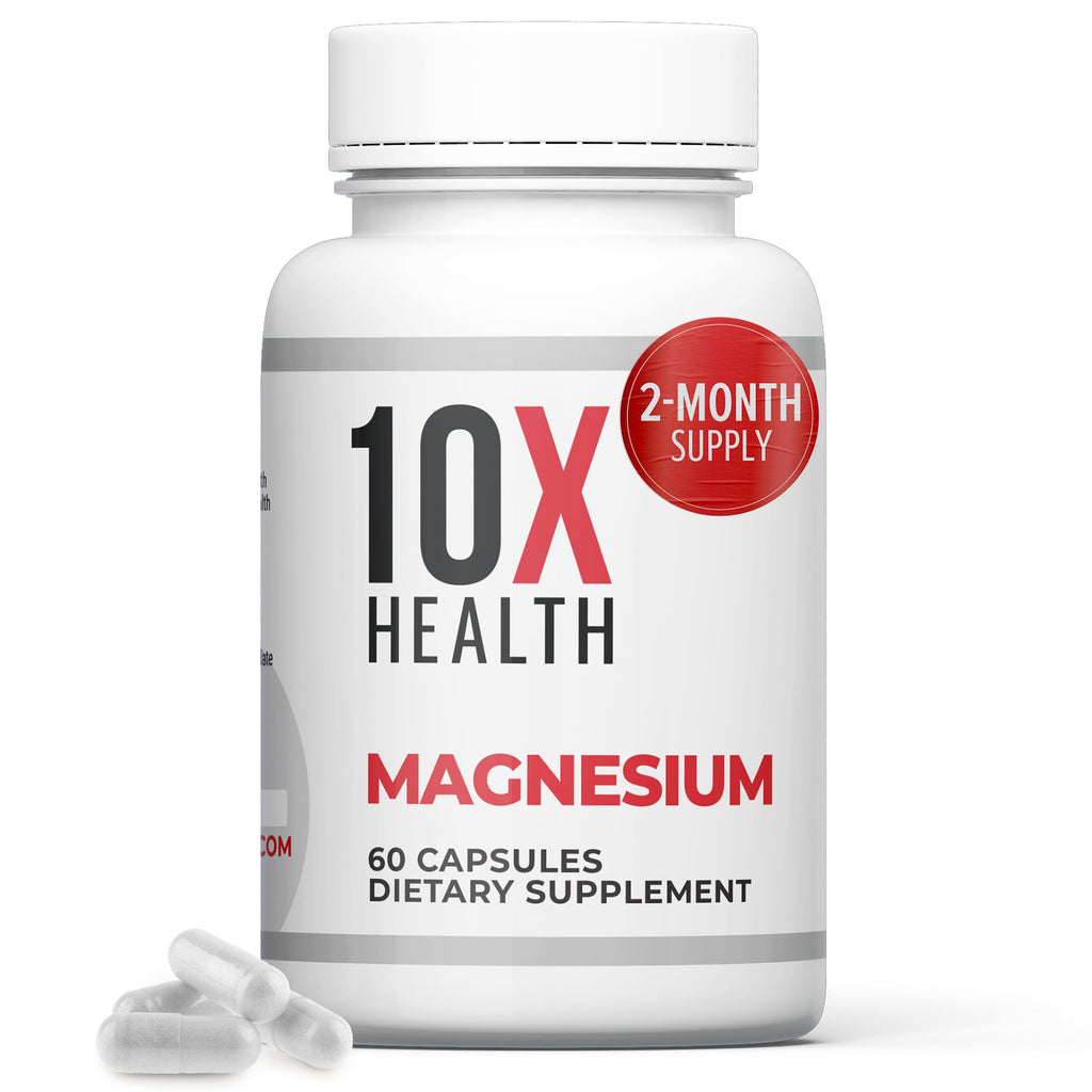 10X Health Magnesium Supplements - High-Absorption Magnesium Citrate for Sleep, Muscle & Nerve Support - FENGGESTORE20