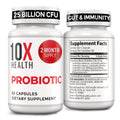 10X Health Probiotics for Men - 60 Capsules Immune Support Supplement & Probiotics for Digestive Health with Lactobacillus Rhamnosus, - FENGGESTORE20