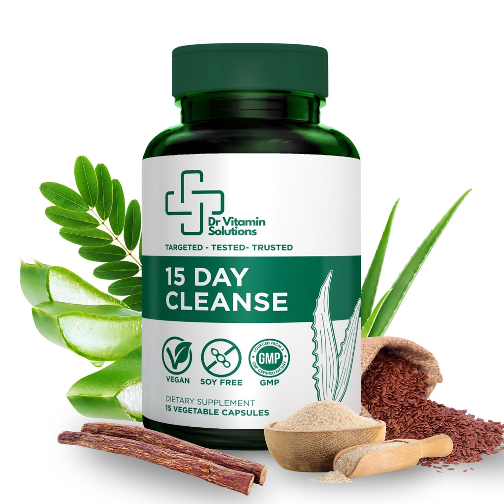 15 Day Colon Cleanse & Detox for Women and Men, Gut Cleanse with Senna, Aloe Vera, Psyllium Husk & Probiotics, Bloating, Constipation Relief, Gentle, Vegan, - FENGGESTORE20