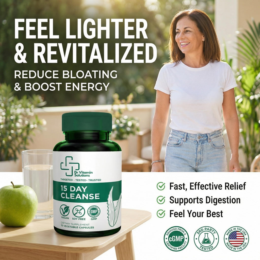 15 Day Colon Cleanse & Detox for Women and Men, Gut Cleanse with Senna, Aloe Vera, Psyllium Husk & Probiotics, Bloating, Constipation Relief, Gentle, Vegan, - FENGGESTORE20