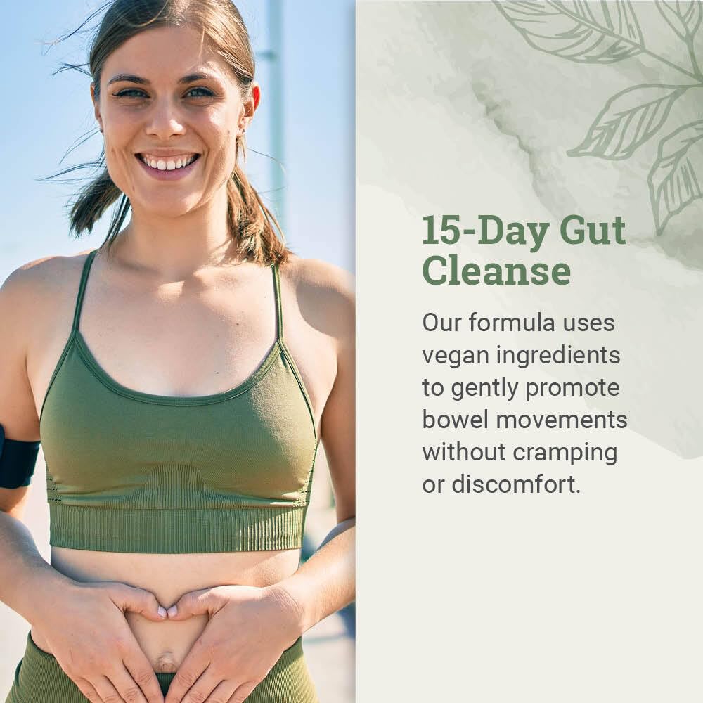15 Day Gut Cleanse Detox For Women and Men - Vegan, Non-GMO Ingredients For Waist Loss and Constipation Relief With A 15 Day Cleanse Gut Support Without Cramping, - FENGGESTORE20