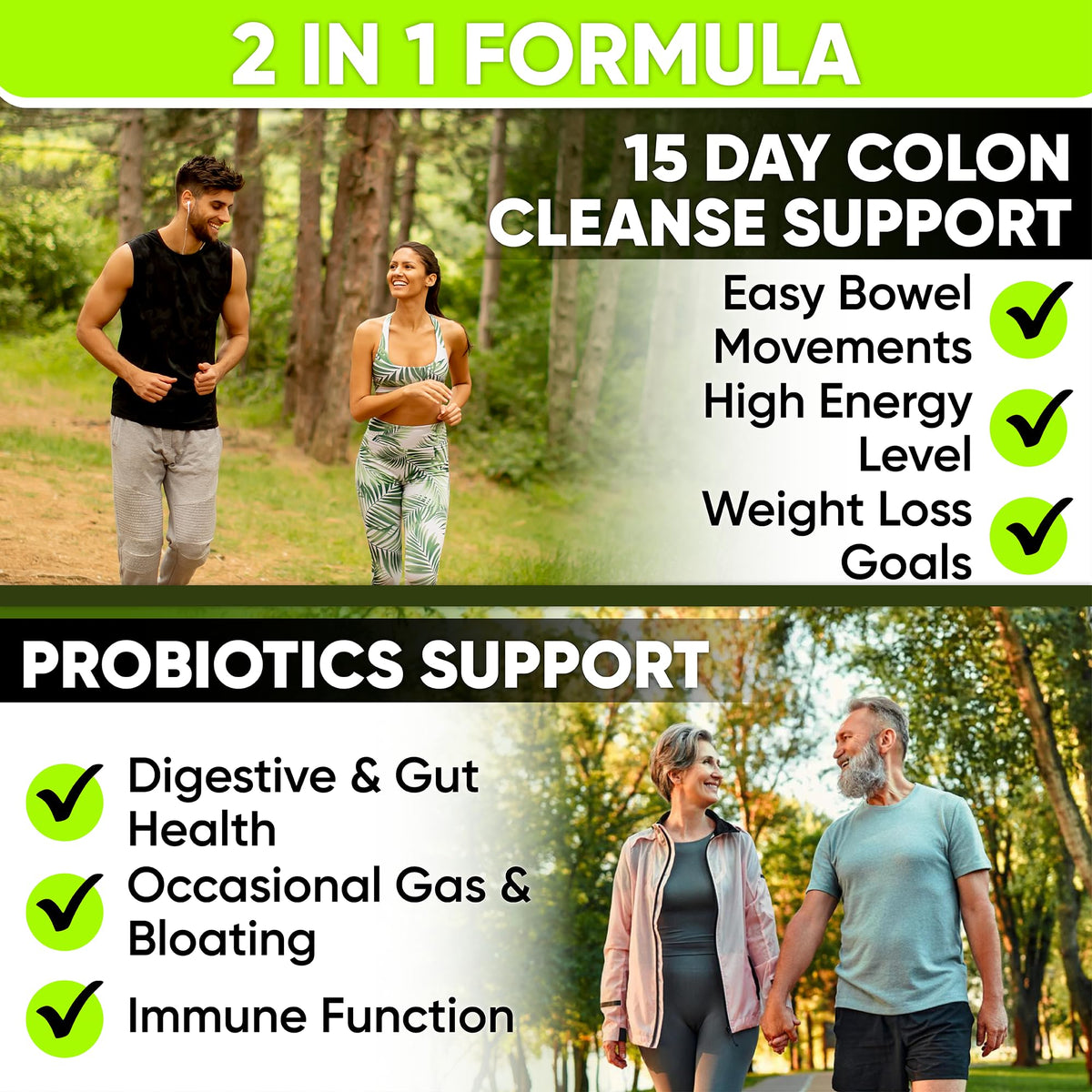 15 Day Gut Cleanse Detox for Women & Men - Advanced 15 Days Colon Cleanse with Probiotics and Psyllium Husk for Constipation Relief, Digestive Health, - FENGGESTORE20