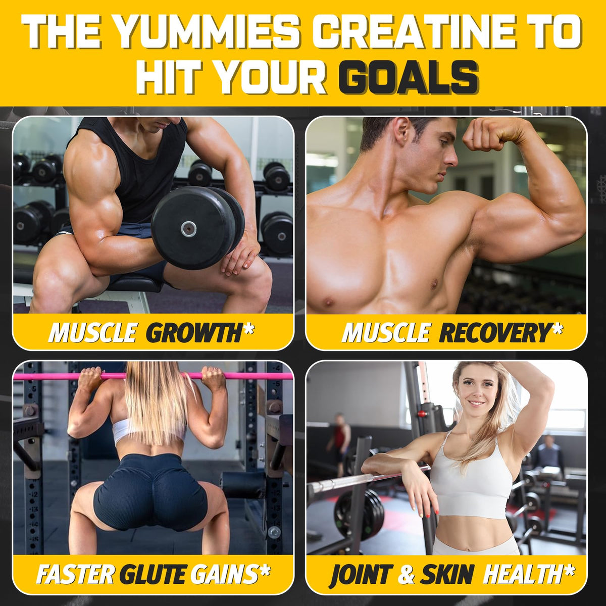 (180 Count) Creatine Monohydrate Gummies for Men & Women - Creatine Pre Workout Gummies for Muscle Builder, Muscle Strength, Recovery, Endurance, Energy, - FENGGESTORE20