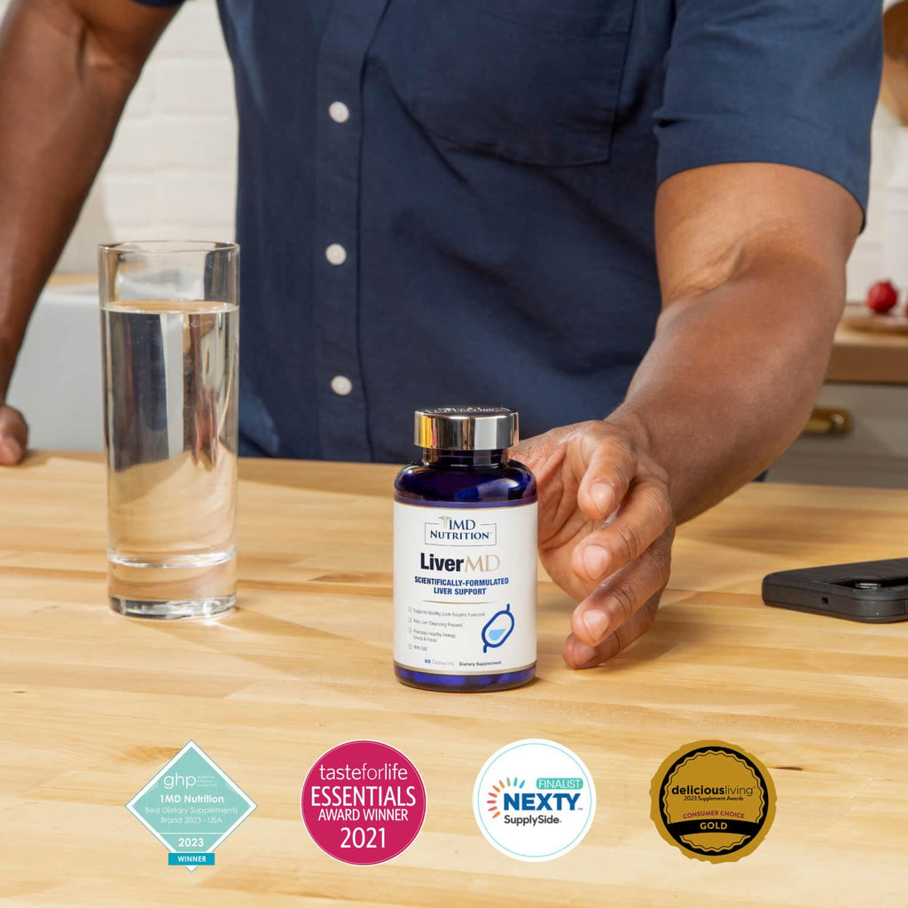 1MD Nutrition LiverMD - Liver Support Supplement | Siliphos Milk Thistle Extract & NAC - Supports Healthy Energy, Immunity & Overall Health - FENGGESTORE20