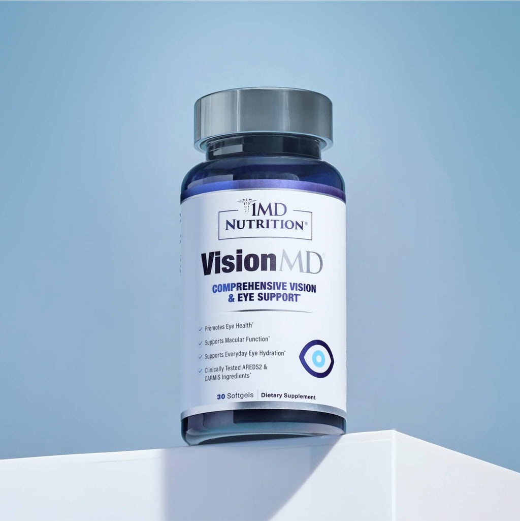 1MD Nutrition VisionMD Eye Vitamin CARMIS - Eye Supplement for Adults - with OptiLut Lutein & Zeaxanthin - Supports Vision Health Care, Everyday Eye Strain - FENGGESTORE20