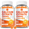 (2 Pack) Calcium Citrate 1200 mg with Vitamin D3 Gummies for Women & Men,Calcium Supplements for Bone & Teeth Support,High Absorption - Easy to Digest, - FENGGESTORE20