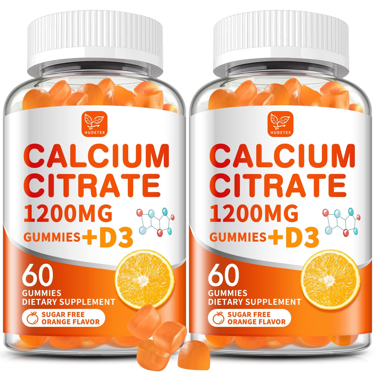 (2 Pack) Calcium Citrate 1200 mg with Vitamin D3 Gummies for Women & Men,Calcium Supplements for Bone & Teeth Support,High Absorption - Easy to Digest, - FENGGESTORE20