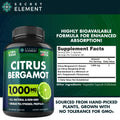(2 PACK) Citrus Bergamot Extract 1000mg - Citrus Bergamot Supplement for Circulatory Health, Immunity, and Graceful Aging - 2x the potency of Citrus Bergamot 500mg - FENGGESTORE20