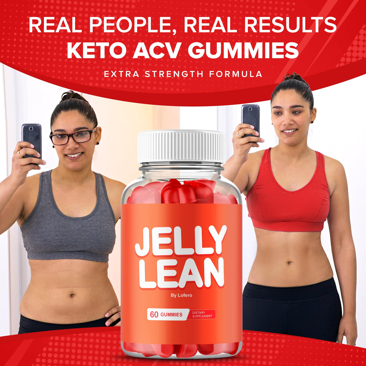 (2 Pack) Jelly Lean Gummies, JellyLean Gummys Loss Support Formula, Premium All-Natural Ingredients Advanced Maximum Strength for Overall Health & Wellness Supplement - FENGGESTORE20