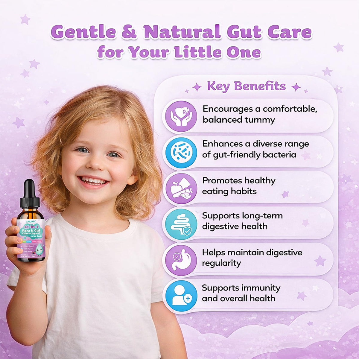 21 in 1 Parasite Cleanse for Humans & Kids, Herbal Gut Cleanse & Detox Support, Wormwood Black Walnut Pumpkin Seed, Probiotics 10 Billion CFU, Digestive - FENGGESTORE20