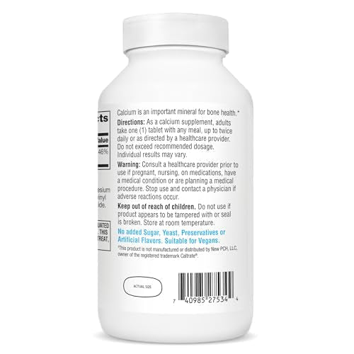 21st Century Calcium 600 mg Supplement (400 Tablets), Vegan-Friendly Bone Strength Calcium Supplement, Non-GMO & Gluten-Free Calcium Carbonate, - FENGGESTORE20