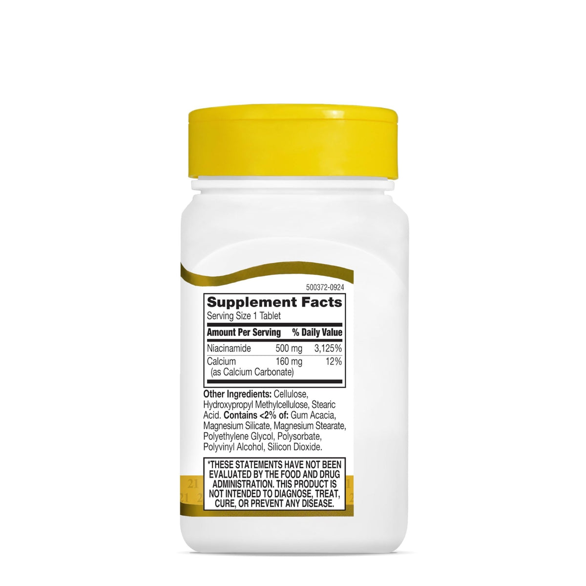 21st Century Niacinamide 500 mg Prolonged Release Tablets, 110 Count - FENGGESTORE20