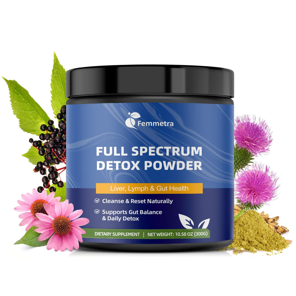 29-in-1 Full Spectrum Detox Powder | 5-Step Total-Body Reset for Liver, Lymphatic, Colon & Gut Support | Potent Earthy Taste - FENGGESTORE20