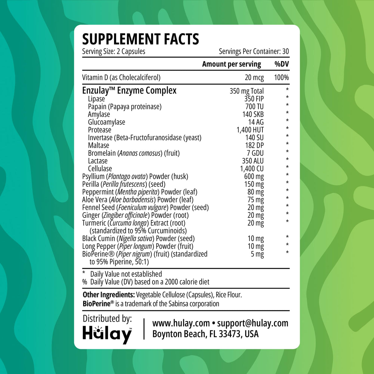 3-in-1 Gut Health Supplement - Debloat Pills - Gas and Bloating - Lactase, Protease, Amylase and Lipase Digestive Enzymes - Peppermint, Turmeric and Psyllium Husk Capsules - FENGGESTORE20