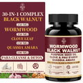 30-in-1 Liposomal Wormwood Black Walnut Clove Cleanse for Humans Capsules – Gut Cleanse & Digestive Support with Clove, Pumpkin Seed Oil, Garlic, Quassia Amara - FENGGESTORE20