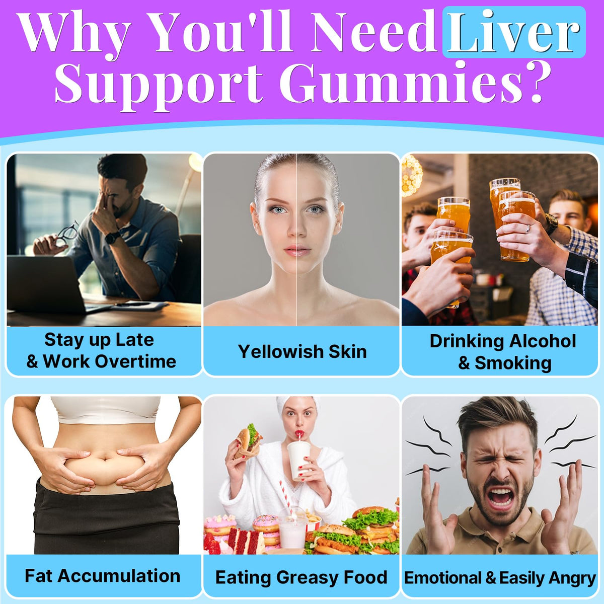 3000mg Liver Detox Repair & Cleanse Gummies | Milk Thistle 2000mg with Turmeric Dandelion Root & Artichoke for Liver Detox, Liver Support & Renew, Antioxidant, - FENGGESTORE20