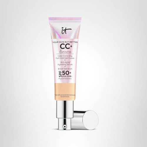 IT Cosmetics CC+ Cream Illumination (Medium) - Radiant Full Coverage Foundation With SPF 50+, Color Corrector & Hydrating Anti-Aging Serum, Hydrolyzed Collagen + Peptides - 1.08 fl oz IT CosmeticsBuy Supplements Australia