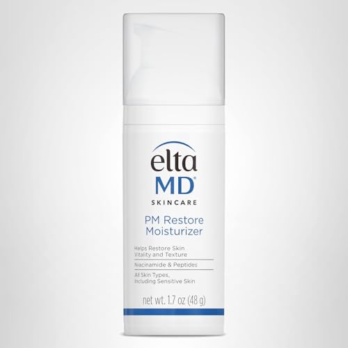 EltaMD PM Restore Face Moisturizer, Night Moisturizer for Face, Facial Cream Safe For All Skin Types, 1.7 oz Pump