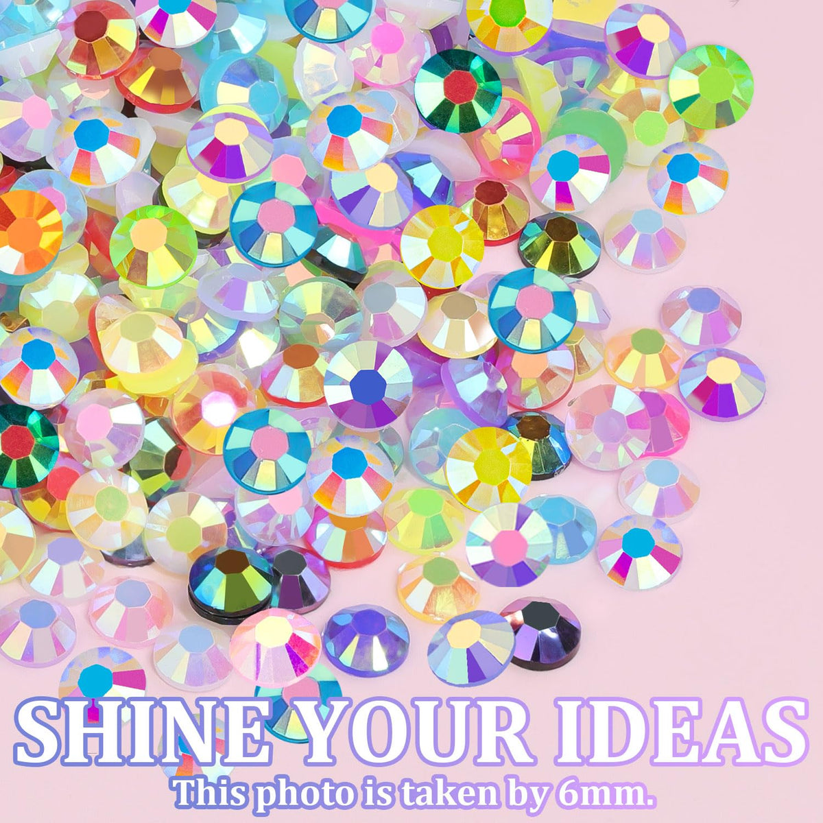 34000Pcs Resin Jelly Rhinestones for Bedazzling, Multicolor 3mm Flatback Gems - FENGGESTORE20