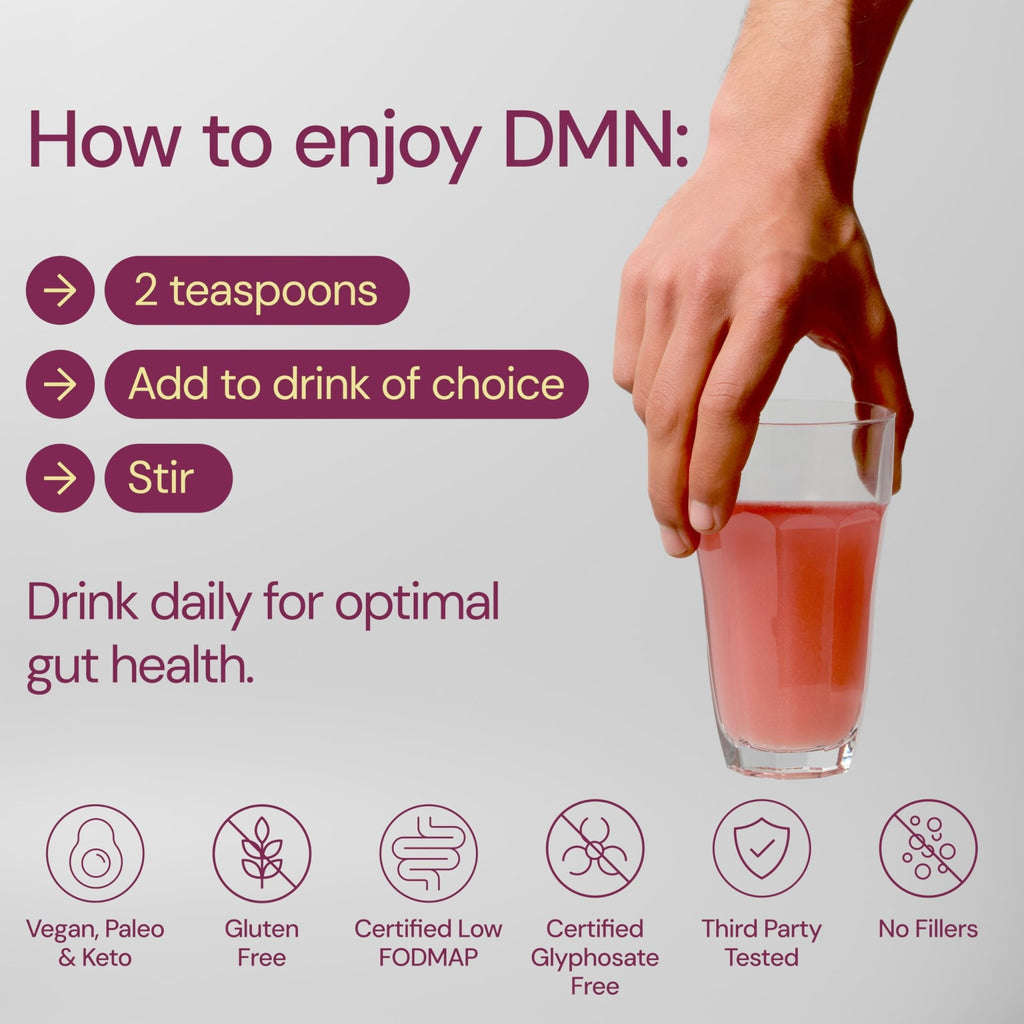 38TERA DMN (Daily Microbiome Nutrition), 6 Oz, Plant-Based Fiber Powder with 3 Different Prebiotics, Helps Digestive & Gut Health, Low FODMAP Supplement, Vegan, Wild Berry Flavor, 30 Servings - FENGGESTORE20