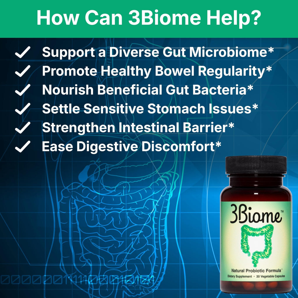 3Biome - Natural Probiotic Supplement - Non-GMO, Vegan, Gluten-Free - FENGGESTORE20