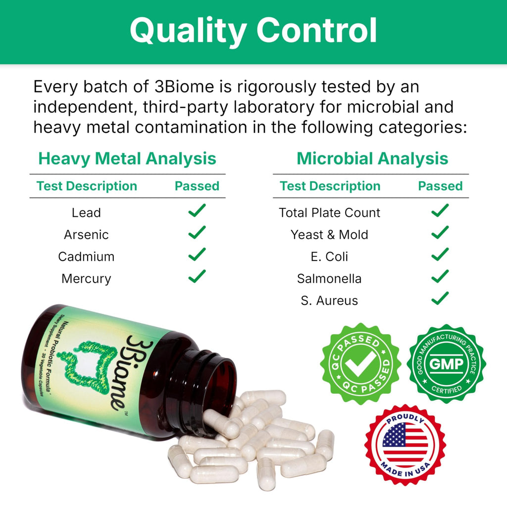 3Biome - Natural Probiotic Supplement - Non-GMO, Vegan, Gluten-Free - FENGGESTORE20