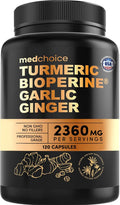 4-in-1 Turmeric Joint Support Supplements with Garlic and BioPerine - 2360 mg High Potency Herbal Blend for Mobility, Everyday Flexibility, Digestive Comfort - FENGGESTORE20