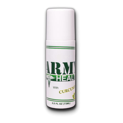ARMY HEALTH Roll On 100% Natural Turmeric Curcumin - Pain Reliever - Inflammation - Headache - Backache - Joint and Muscle Pain 2.5 Oz ARMY HEALTHBuy Supplements Australia