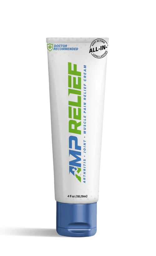 AMP RELIEF Cream - 4oz - All Natural Topical Pain Cream with Arnica, Boswellia, Eucalyptus and Menthol AMP RELIEFBuy Supplements Australia