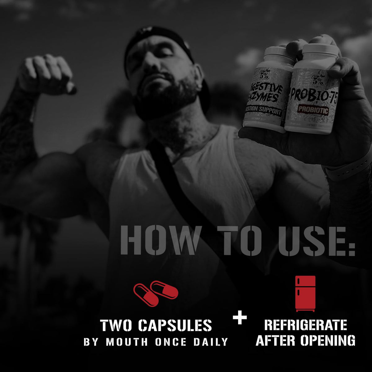 5% Nutrition Rich Piana Probio-75 Billion CFUs | Vegan, 14 Unique Strains - FENGGESTORE20