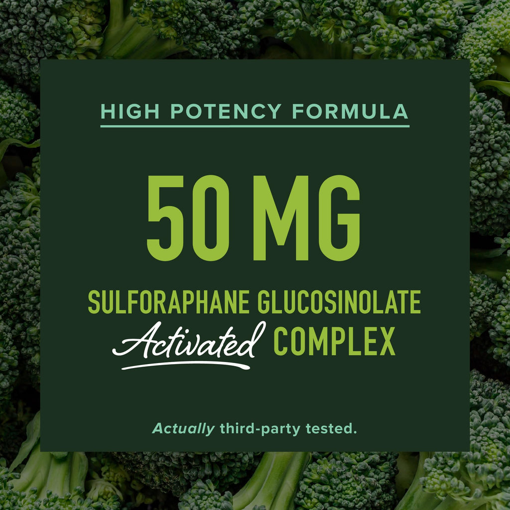 50MG Sulforaphane Supplement from Broccoli Sprouts | NRF2 Activation, Cellular Health & Immune Support | Glucoraphanin, Myrosinase & Antioxidants | Third-Party Tested - FENGGESTORE20