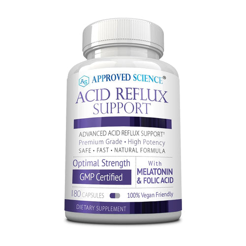 Approved Science® Acid Reflux Support - with Melatonin, Marshmallow Root, L-Taurine -180 Capsules - Vegan Approved ScienceBuy Supplements Australia
