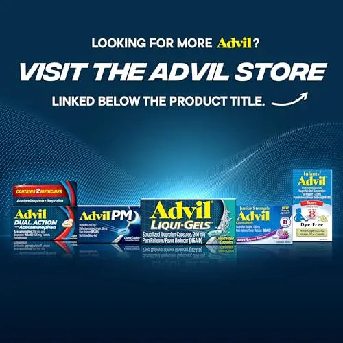 Advil Dual Action With Acetaminophen And Ibuprofen (2 Dose Equivalent) For 8 Hour Pain Relief, Coated 144 Ct Caplets And 2 Ct. Sample Of Advil PM AdvilBuy Supplements Australia
