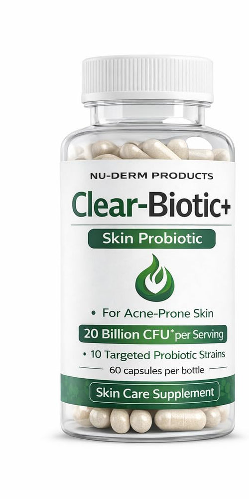 Acne Pills Probiotic Acne Supplements for Teens & Adults - Hormonal Acne Vitamins, Gut Health for Clear Skin, Non-GMO (60 Capsules) Gut Skin Axis Clear-BioticBuy Supplements Australia