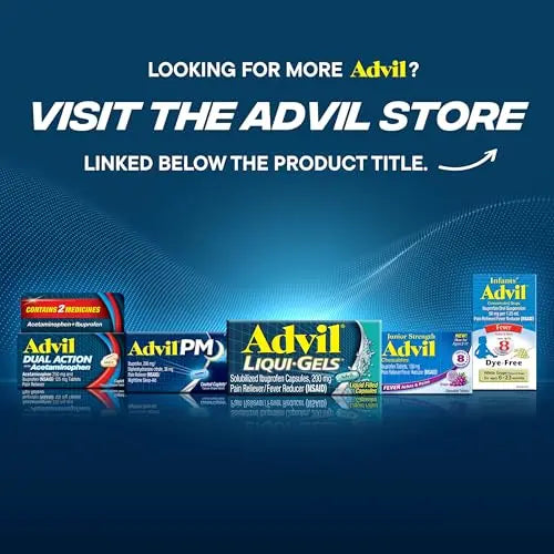Advil Liqui-Gels Pain Reliever and Fever Reducer, Pain Medicine for Adults with Ibuprofen 200mg for Headache, Backache, Menstrual Pain and Joint Pain Relief - 200 Liquid Filled Capsules AdvilBuy Supplements Australia