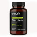 Endur Plain Niacin (Nicotinic Acid), Heart Health & Healthy Cholesterol Balance Supplement, Immediate-Release Formula, Gluten Free,