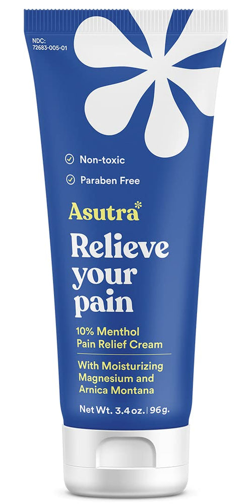 ASUTRA Muscle Pain Relief Cream, Cooling Menthol with Moisturizing Magnesium and Arnica Montana Oil, 3.4 oz ASUTRABuy Supplements Australia
