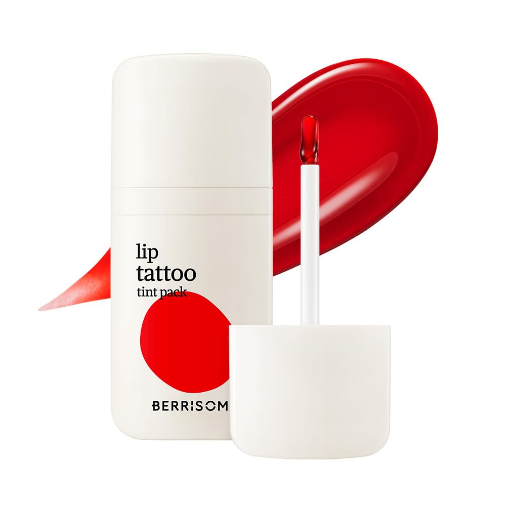 Berrisom Lip Tattoo Tint Pack 6g – Waterproof, Peel‑Off Lip Stain, Smudge‑Resistant & 32H Long‑Lasting Color, Hydrating Low‑Irritation Formula, 5 Color (Red Core) BerrisomBuy Supplements Australia