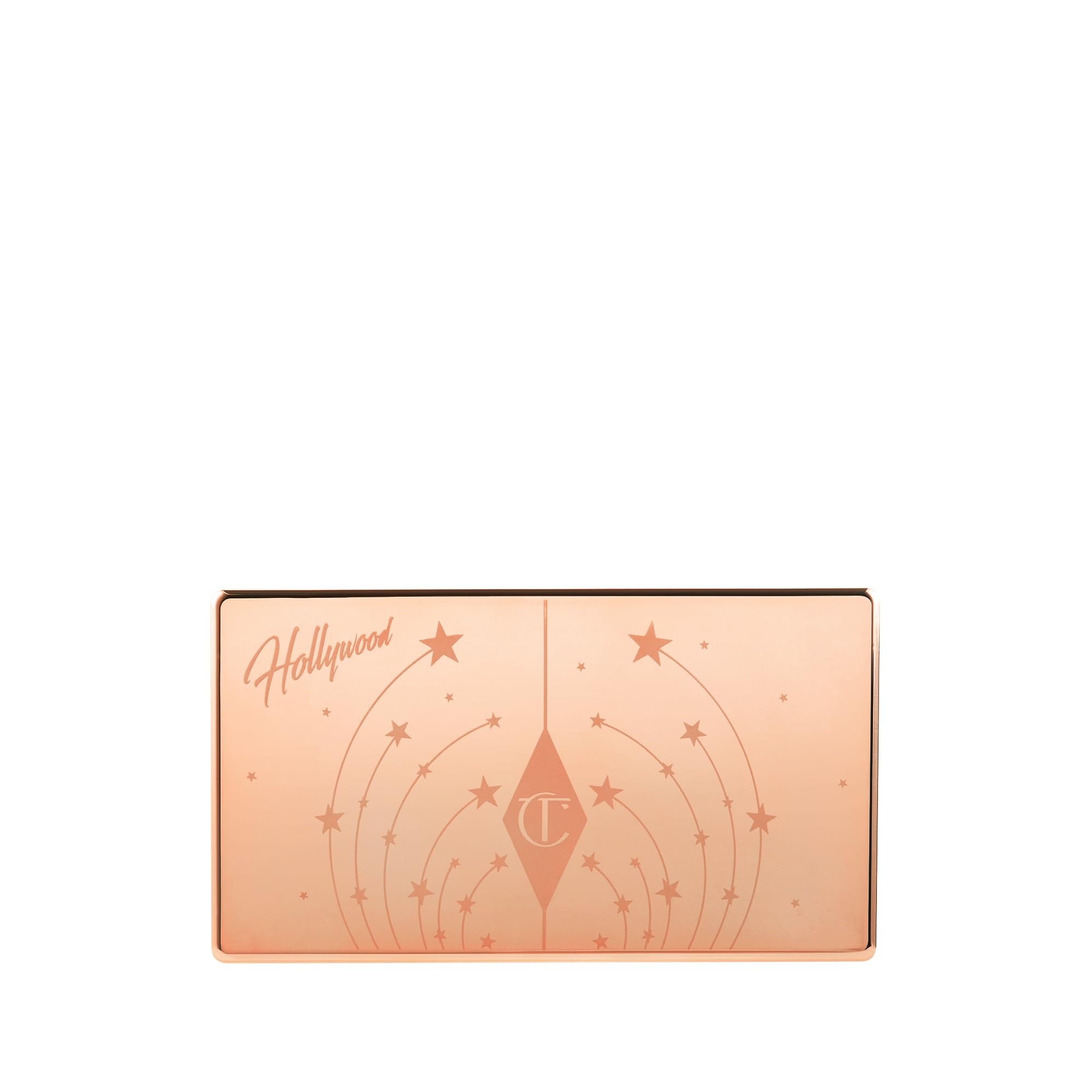 Charlotte Tilbury Mini Hollywood Blush & Glow Glide Palette, Powder Blush & Highlighter Compact, Face Makeup Duo, Travel Size Makeup Palette - Rich Terracotta Blush/Golden Sunset Highlighter
