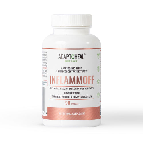 ADAPTOHEAL Inflammoff - Adaptogenic Supplement Designed to Support Joint, Muscle and Tissue Inflammation Naturally, 8 Highly Concentrated extracts with Turmeric and Rhodiola rosea (90 Capsules) ADAPTOHEALBuy Supplements Australia
