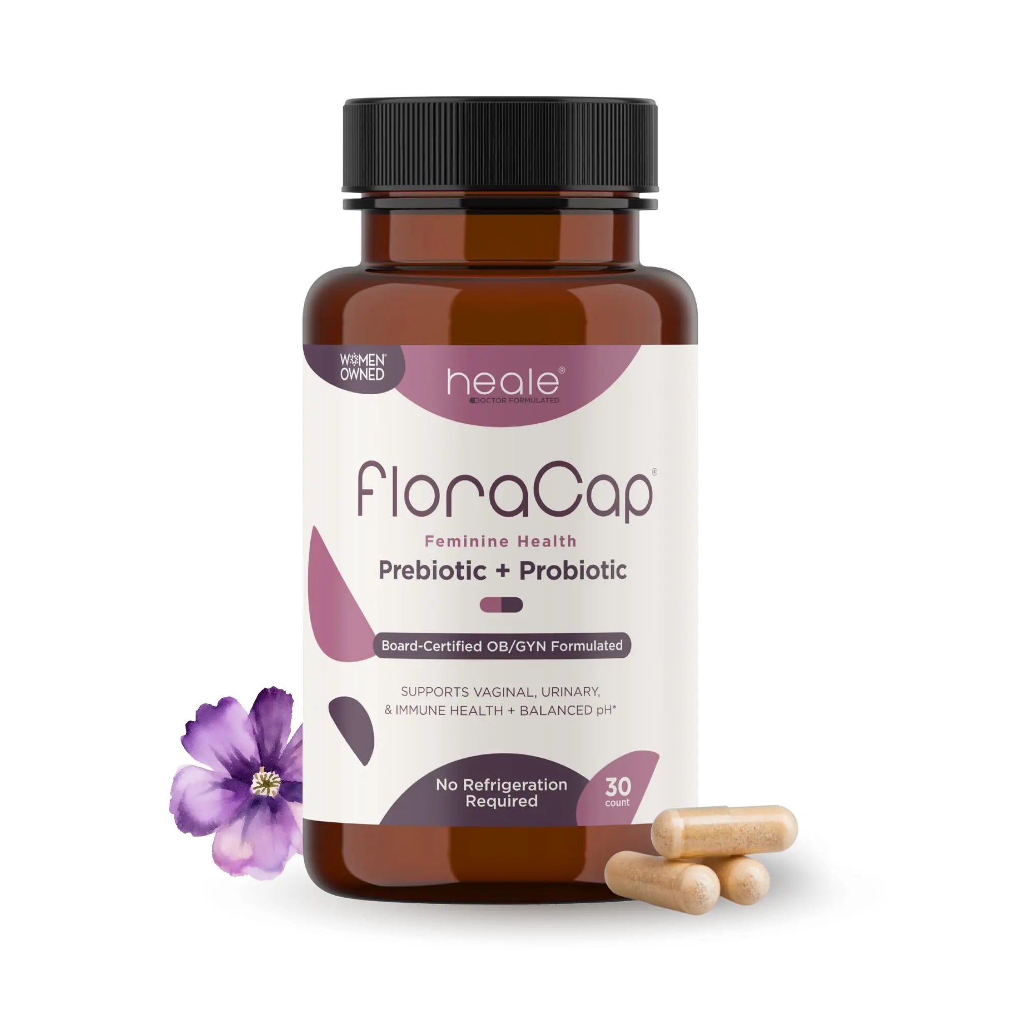 FloraCap Vaginal Probiotics for Women - 30 Oral Capsules - Heale Doctor Formulated Probiotics for Feminine Health, pH, Urinary Tract & Healthy Vaginal Flora - Reduce Odor, Itching, & Discomfort FloraCapBuy Supplements Australia
