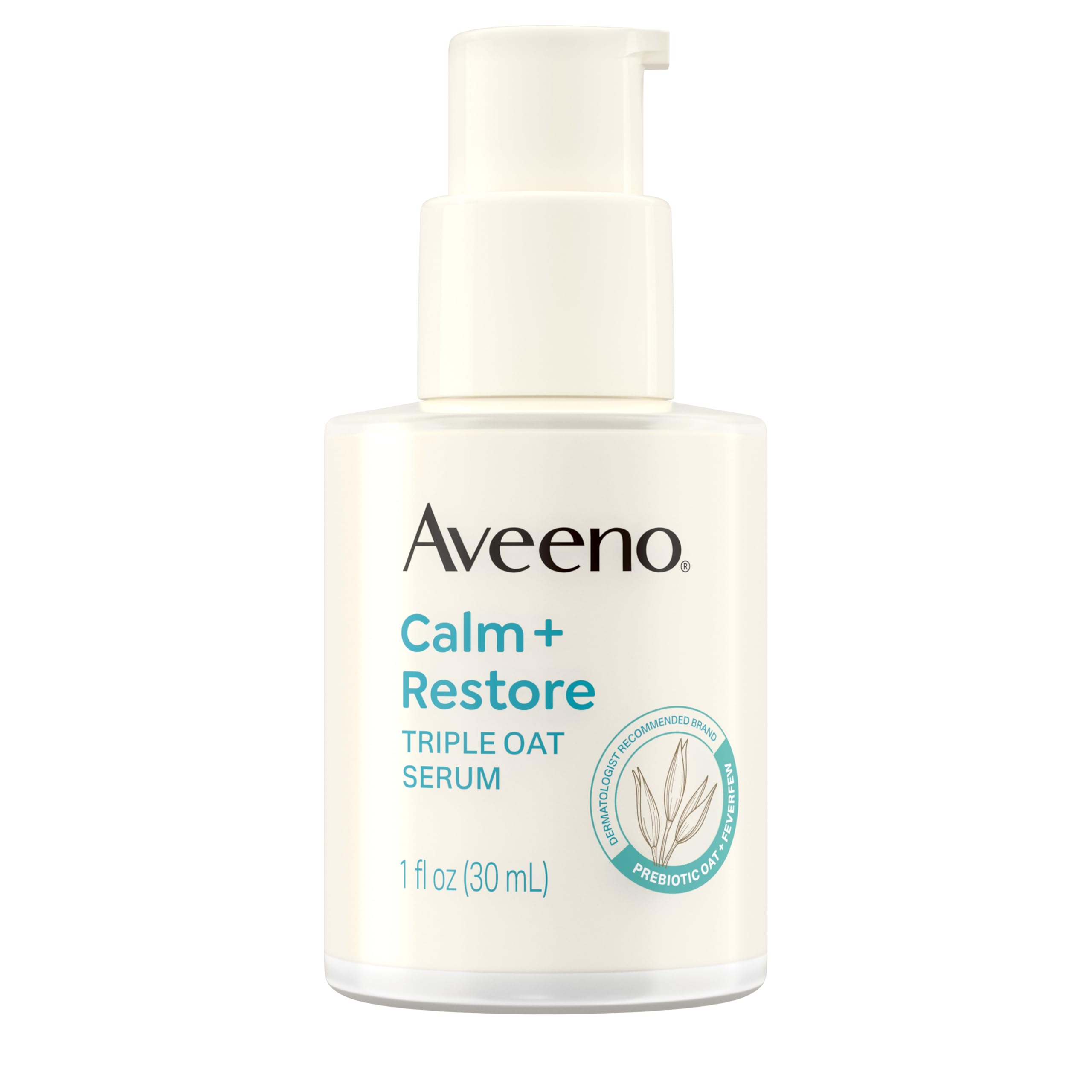Aveeno Calm + Restore Triple Oat Hydrating Face Serum for Sensitive Skin, Gentle Lightweight Hydrating Serum for Face Instantly Smooths Skin,