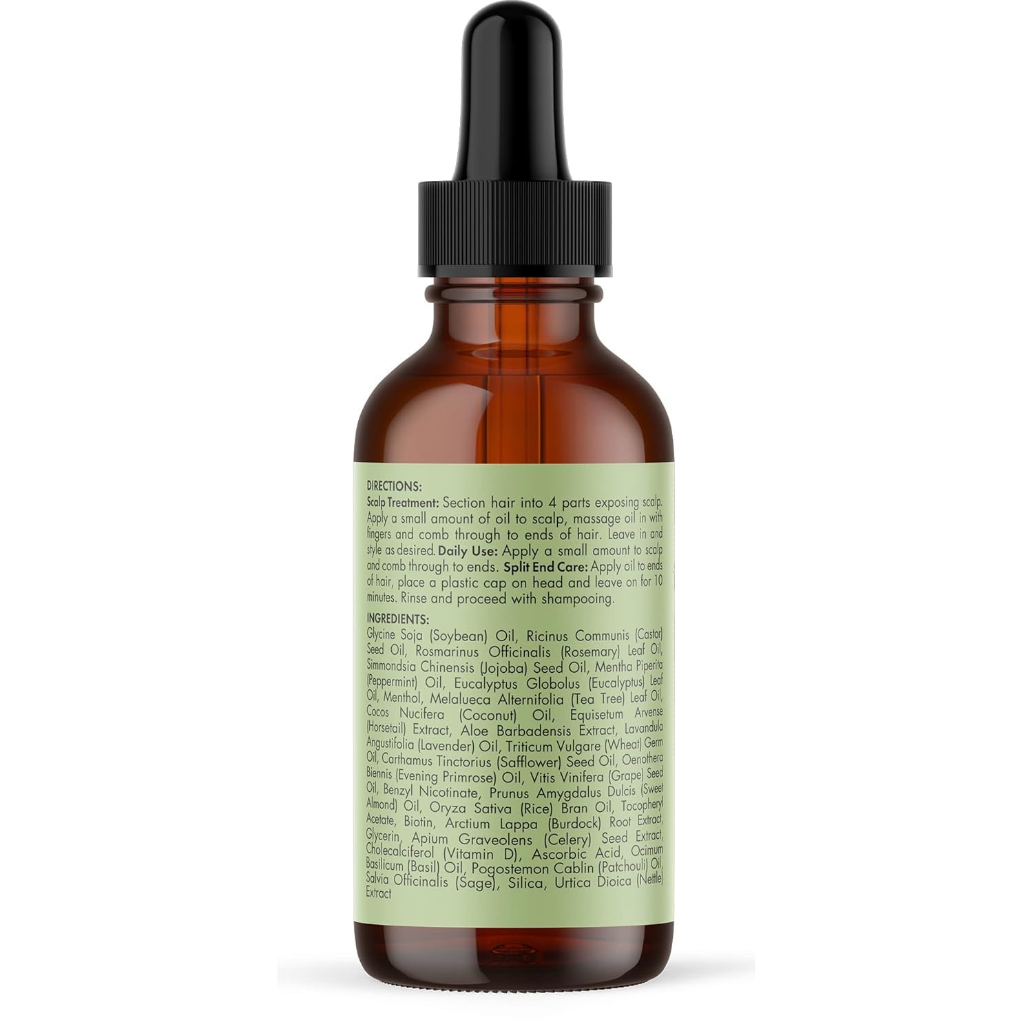 Mielle Organics Rosemary & Mint Hair Oil - Strengthening Biotin Oil Infused Frizzy & Damaged Hair Care - Split Ends & Dry Scalp Treatment