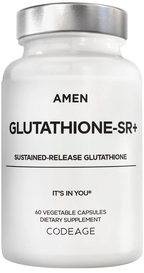 Amen Glutathione-SR+ Advanced Sustained-Release Supplement - 2-Month Supply - Reduced L-Glutathione - Galactomannans Fenugreek Seed - Time-Reduced Matrix - Non-GMO - 60 Capsules AmenBuy Supplements Australia