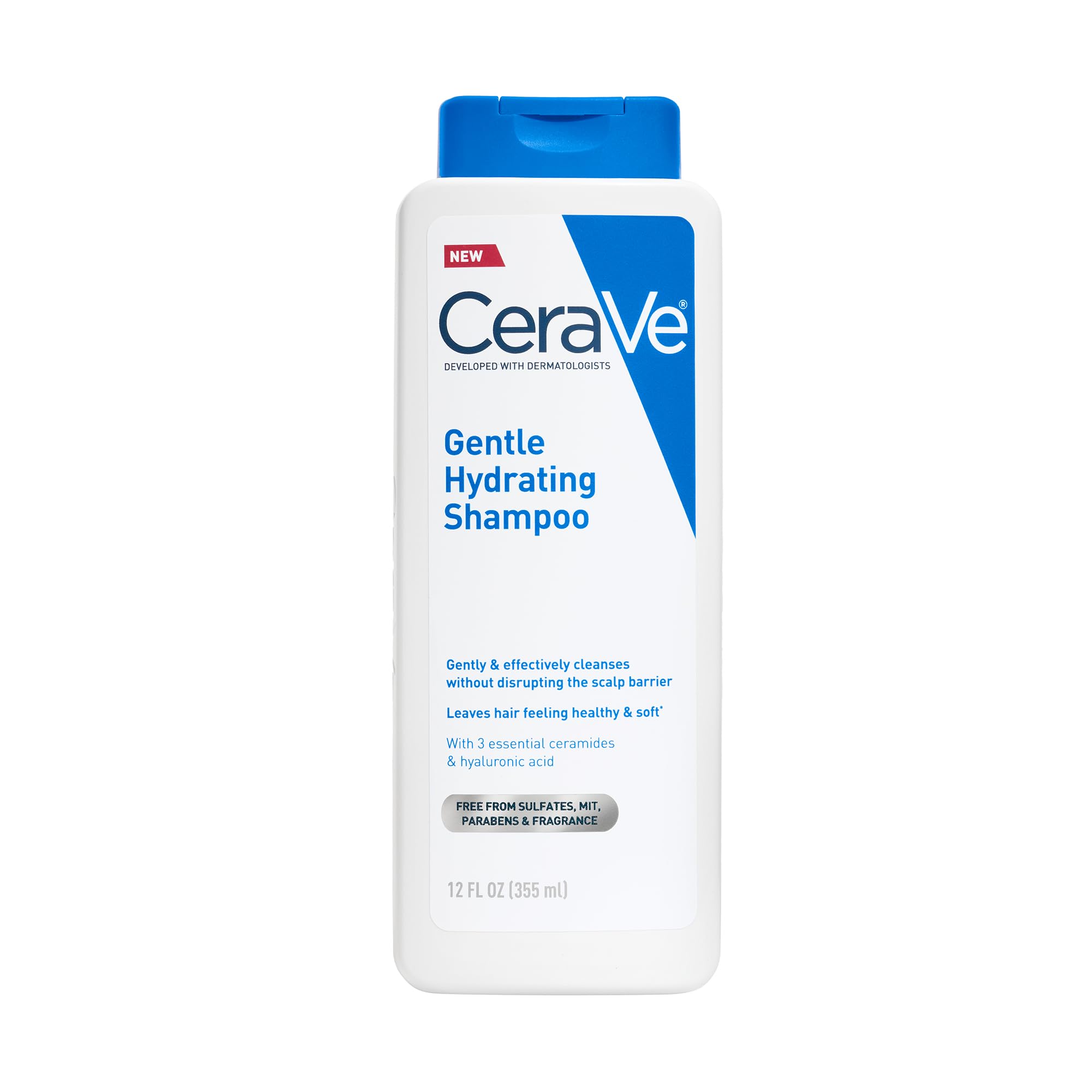 CeraVe Gentle Hydrating Shampoo, With Ceramides, Niacinamide & Hyaluronic Acid For Soft, Healthy Looking Hair & Scalp