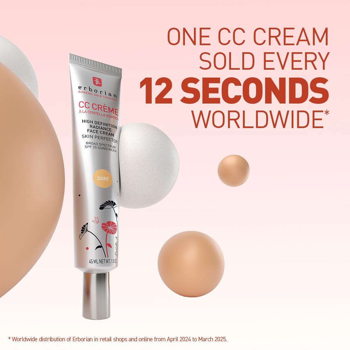 Erborian Color Correcting CC Cream with Centella Asiatica, Fair (Clair) - Light Multi-Purpose Facial Concealer with Illuminating Finish Soothes & Hydrates