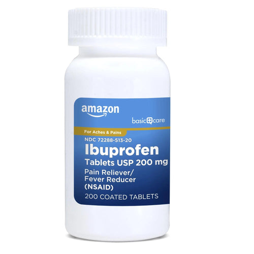 Amazon Basic Care Ibuprofen Tablets, Fever Reducer and Pain Relief from Body Aches, Headache, Arthritis Pain and More, Brown 200 Count Amazon Basic CareBuy Supplements Australia