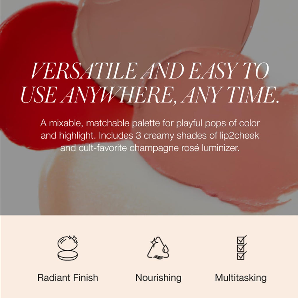 RMS Beauty Lip2Cheek Cream Blush and Lip Tint, Buildable Lip and Cheek Stain, 0.28 oz